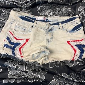 Red white and blue shorts